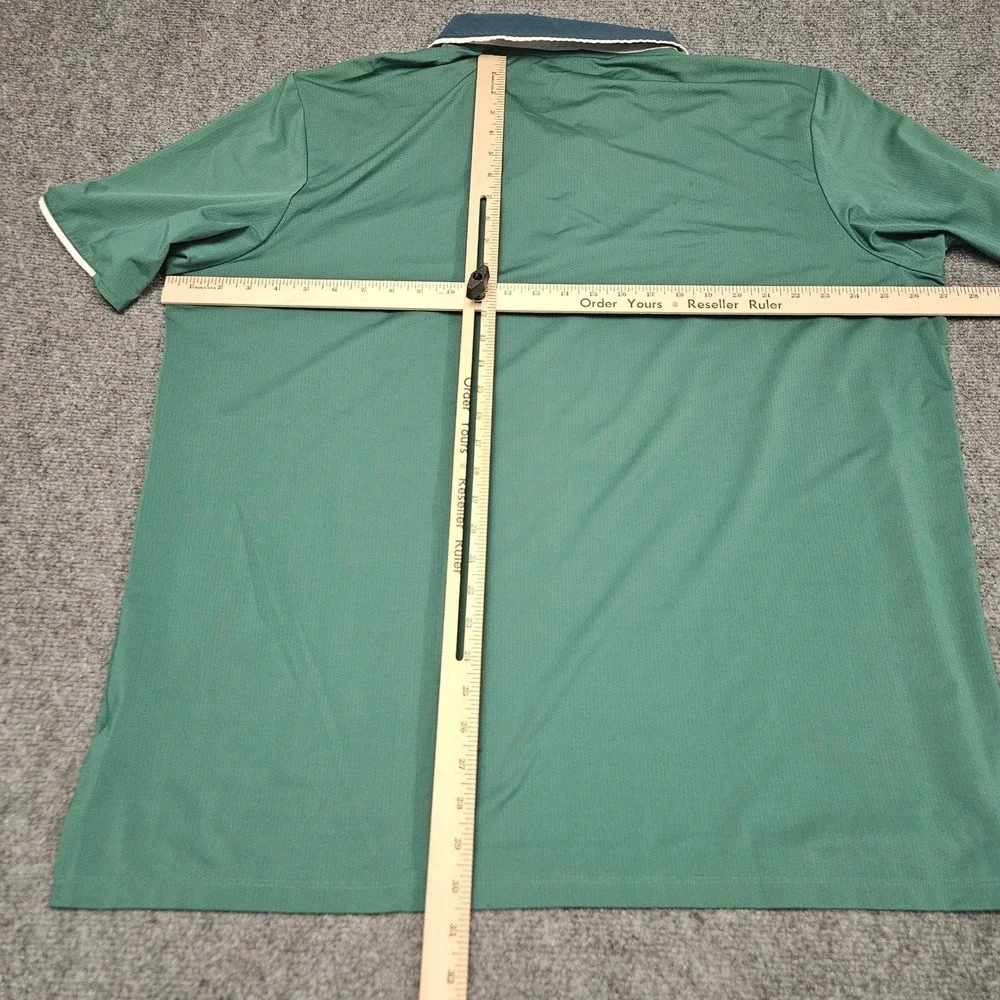 Adidas Polo Shirt Mens 2XL Green Climacool Short Sleeve‎ Golf Athletic Sporty
